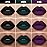 evpct 3Pcs Dark Black Green Purple Matte Lip Liner and Liquid Lipstick Lip Stain Sets for Women Long Lasting Waterproof, 24 Hours Goth Lipstick labiales matte mate larga duracion listip 24 hours, 19