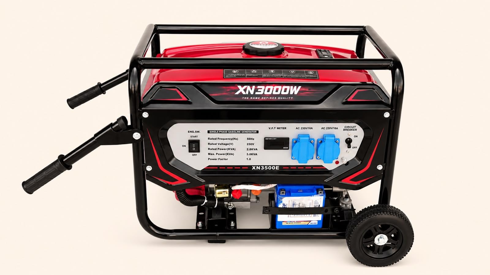 XN 3 KVA Petrol Generator | 3000W Portable Generator | Self Start | 100% Copper Alternator | AVR Technology-image-49