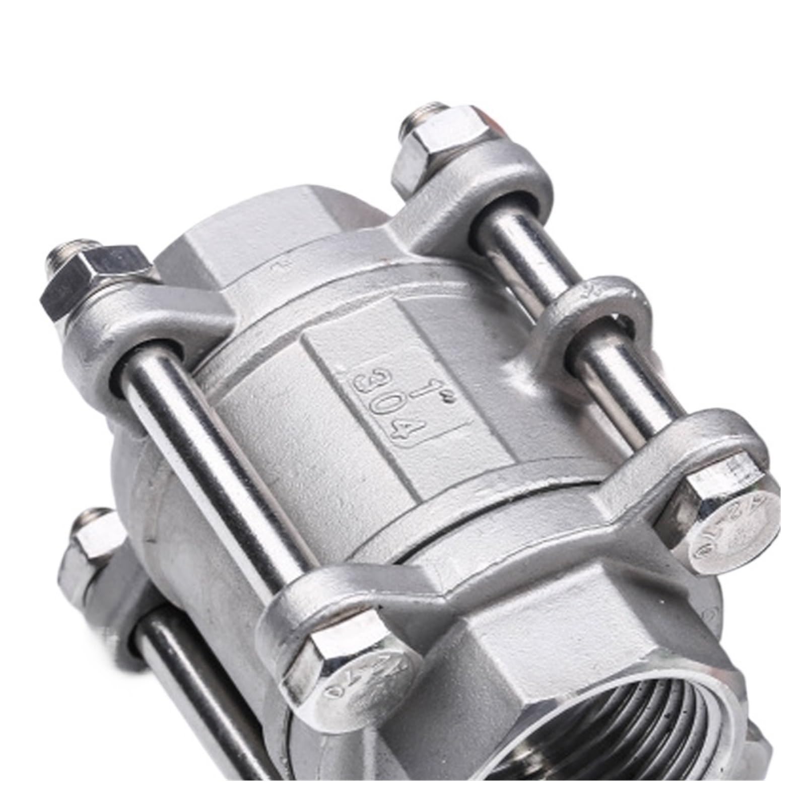 Valvola a sfera pneumatica 1/4" 3/8" 1/2" 3/4" 1" Cilindro a doppio effetto in tre pezzi con piattaforma alta in acciaio inossidabile 304,Resistenza Alla Corrosione(1")