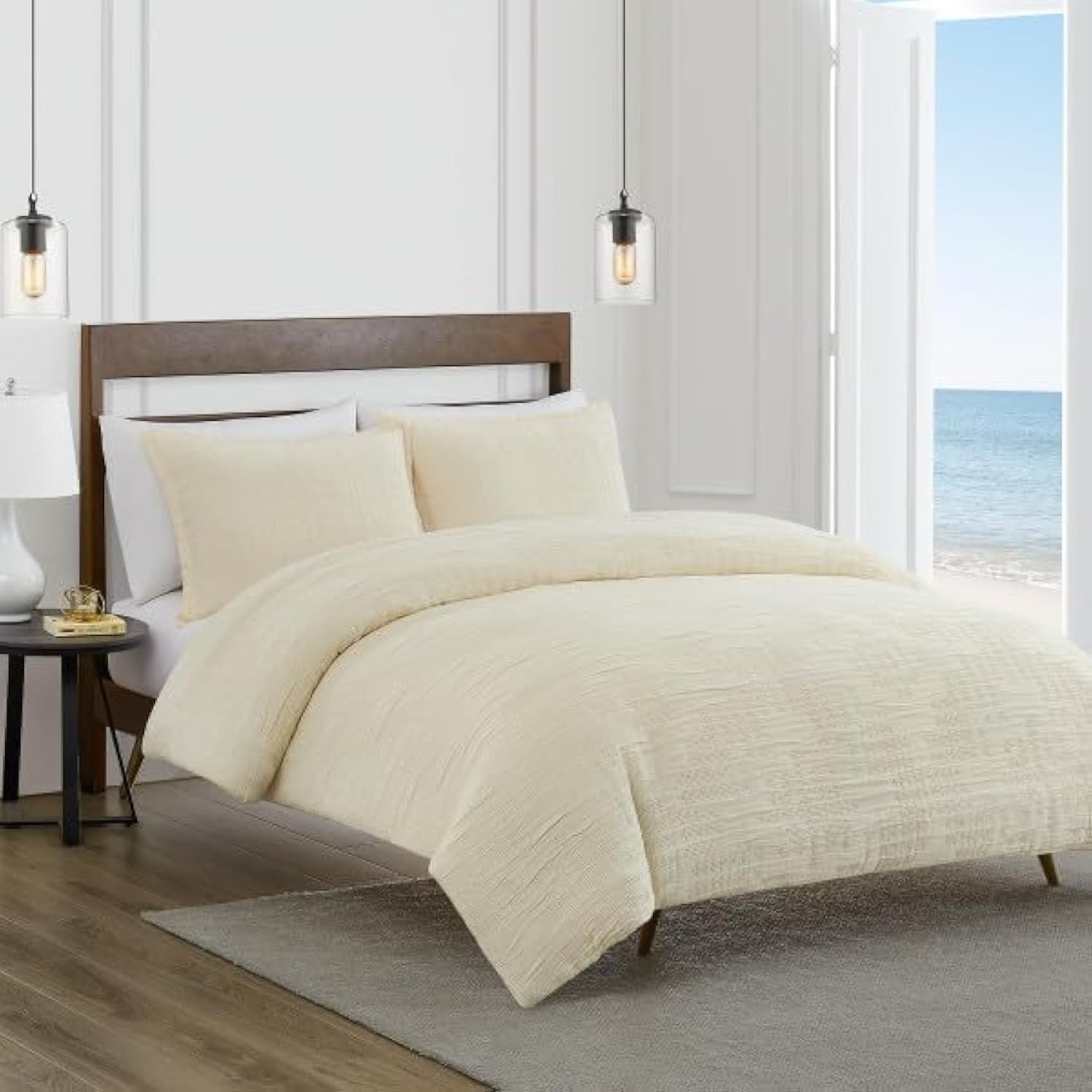 Pendleton Aurora Twin Comforter Set, Stripe Luxury Cotton Bedding, Breathable Plush Soft Comfortable Quilt Set for Dorm Room Essentials, Tan Multi