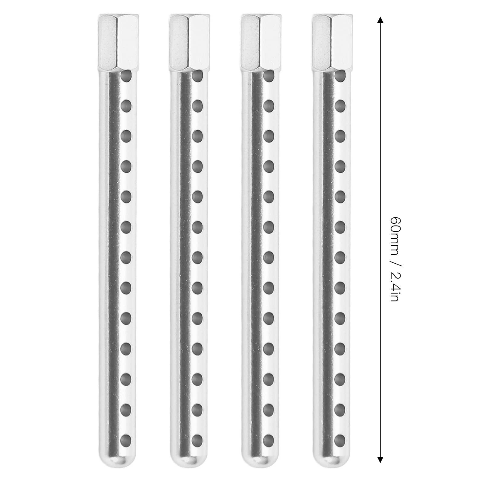 equlup RC Body Post, High Strength Aluminum Alloy RC Car Shell Column Car Shell Holder Mounts with Buckle for HSP 94102 94122 94103 94 1/10 (Silver)