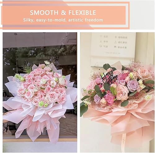 Miniatura 5 de BBJ WRAPS Papel de regalo de flores translúcido para floristería, papel de regalo resistente al agua y duradero para arreglos florales en el día de