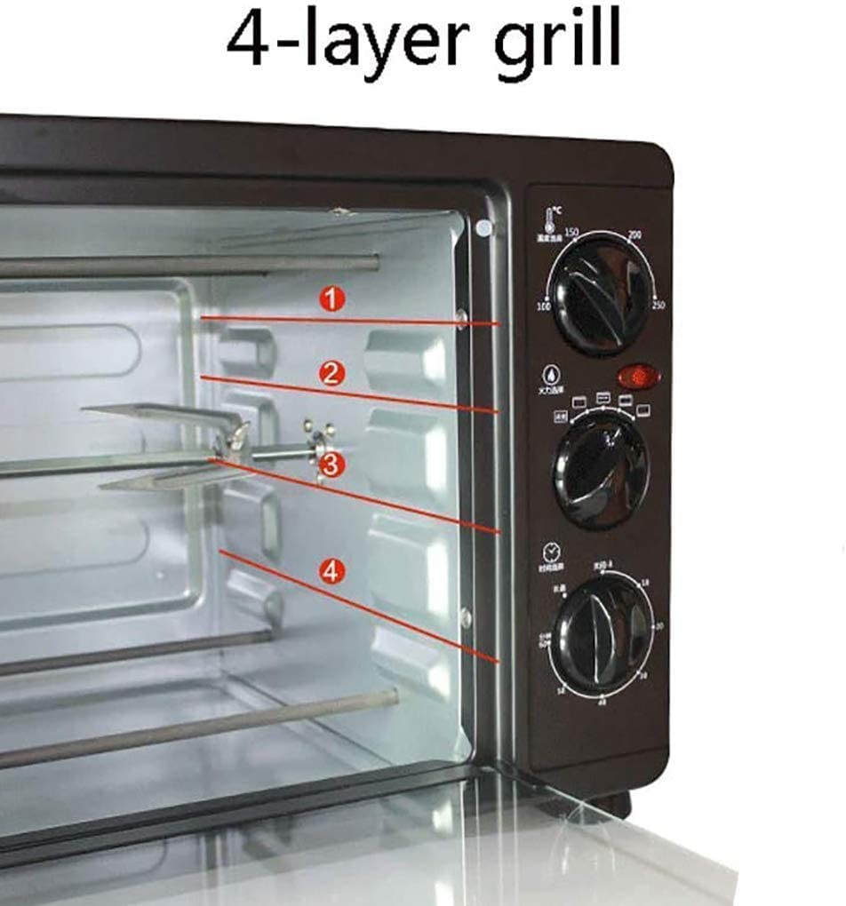 Forno Multifunzionale da 30 Litri, impostazione della Temperatura del Vapore da Tavolo per Uso Domestico e Forno tostapane da appoggio a convezione da 60 Minuti utile