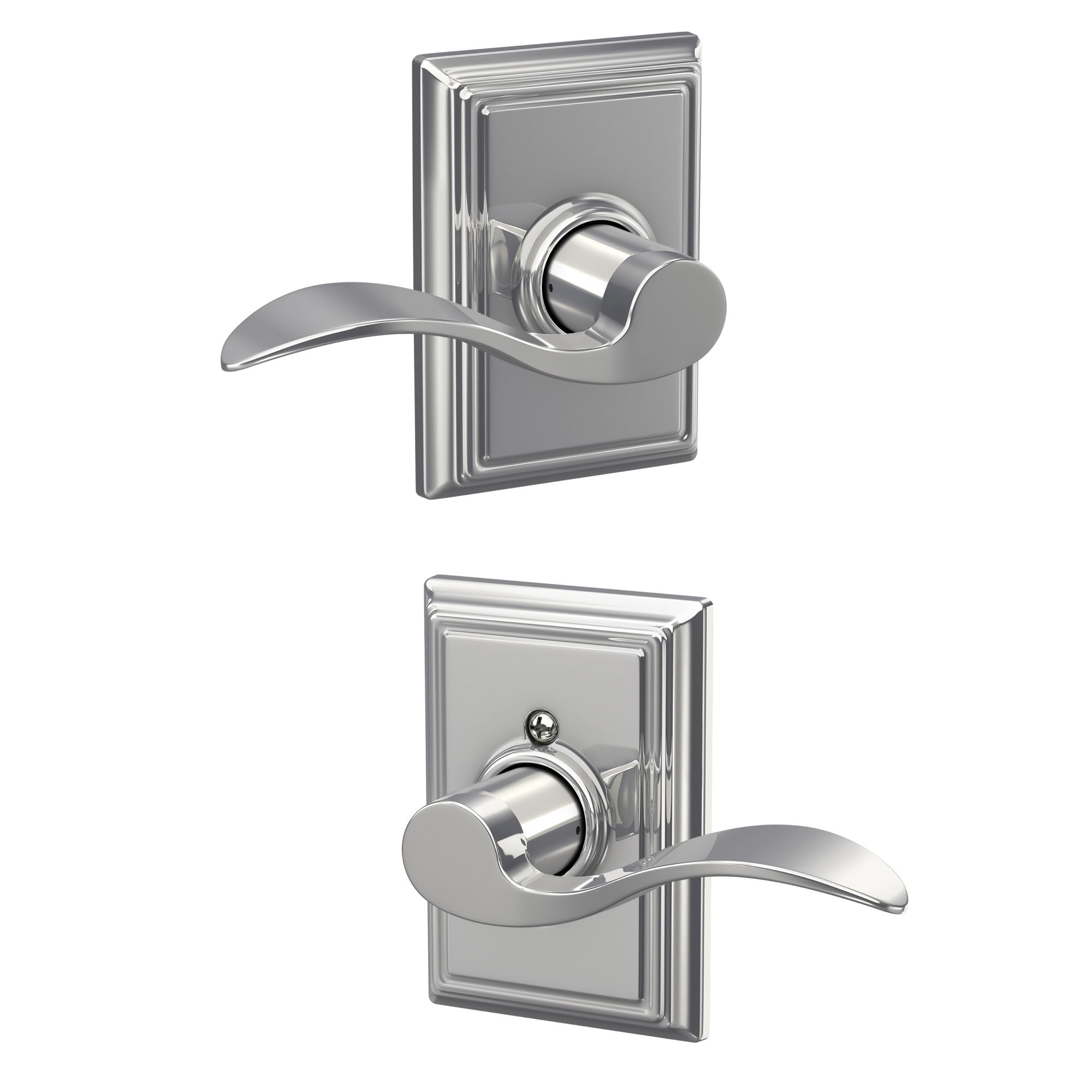SCHLAGE Lock Company Addison Trim with SCHLAGE Hall and Closet Lever, Bright Chrome (F10 ACC 625 ADD) Bright Chrome Passage Addison