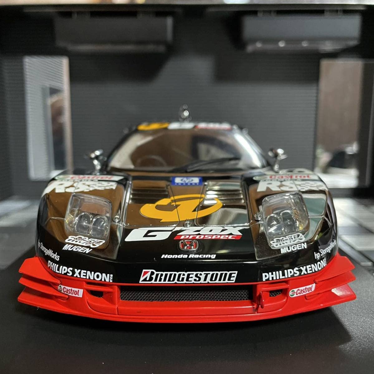 HONDA JGTC 2003 G'ZOX MUGEN NSX N°16 Chrome/Noir/Orange - 1:43 EBBRO 43460