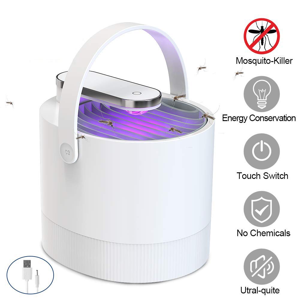 Mosquito Killer Electronic Mosquito Repellent Insect Killer Bug Zapper UV LED Lamp Trap by Pure Physical Non-toxix Eco-friendly for Indoor
