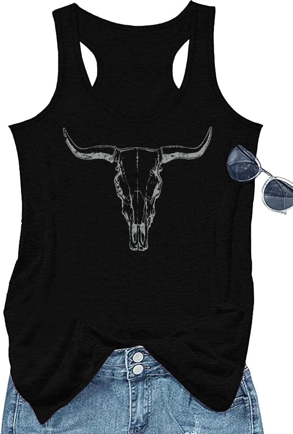 Vintage Graphic Tank Tops for Women Summer Beach Graphic Loose Tanks Sleeveless Vest USA Flag Vacation Racerback Tank Cami