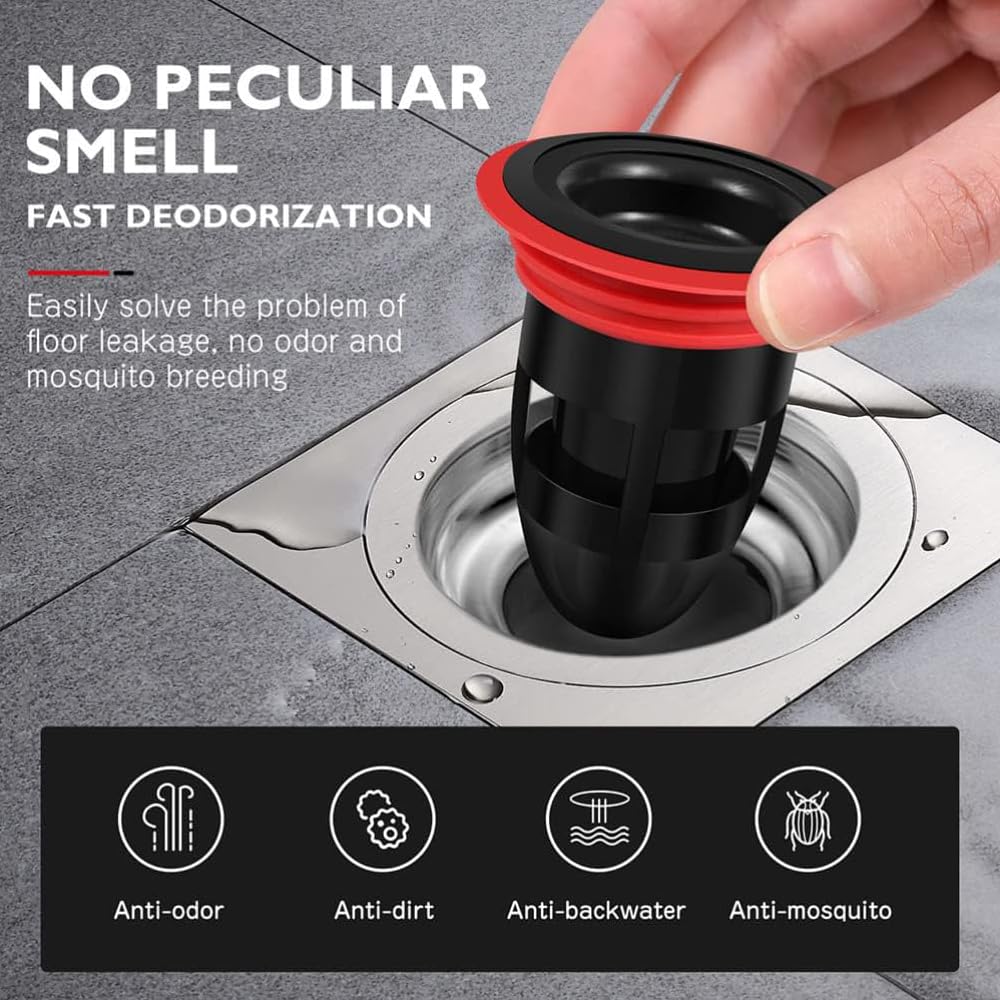 30 Pezzi Adesivi Per Vasca Antiscivolo, Battistrada Per Doccia Antiscivolo Yuool PEVA E Applicazioni Adesive Di Sicurezza Con 1 Raschietto-Fiore Nero, Tondo E Striscia