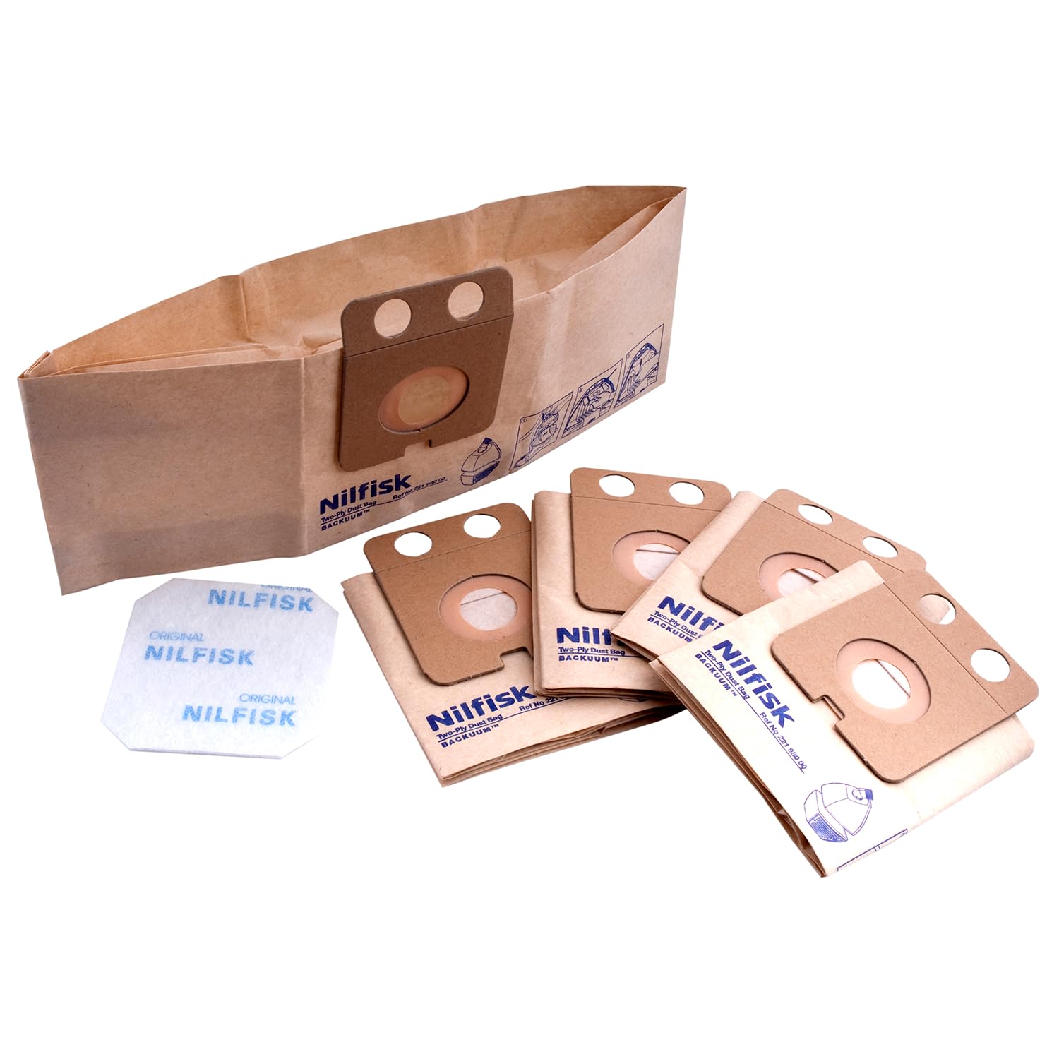 Nilfisk 22198000 HEPA Back-Mounted Vacuum, Replacement Bags
