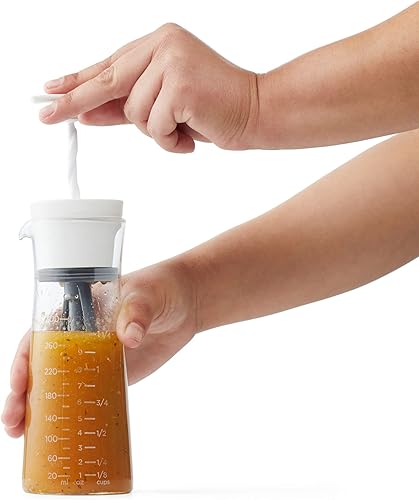 Miniatura 12 de Chef'n 104-759-258 Emulstir Mezclador de aderezo para ensalada, tamaño único, plástico, rúcula/merengue Rúcula/Merengue,Blanco horneado/índigo