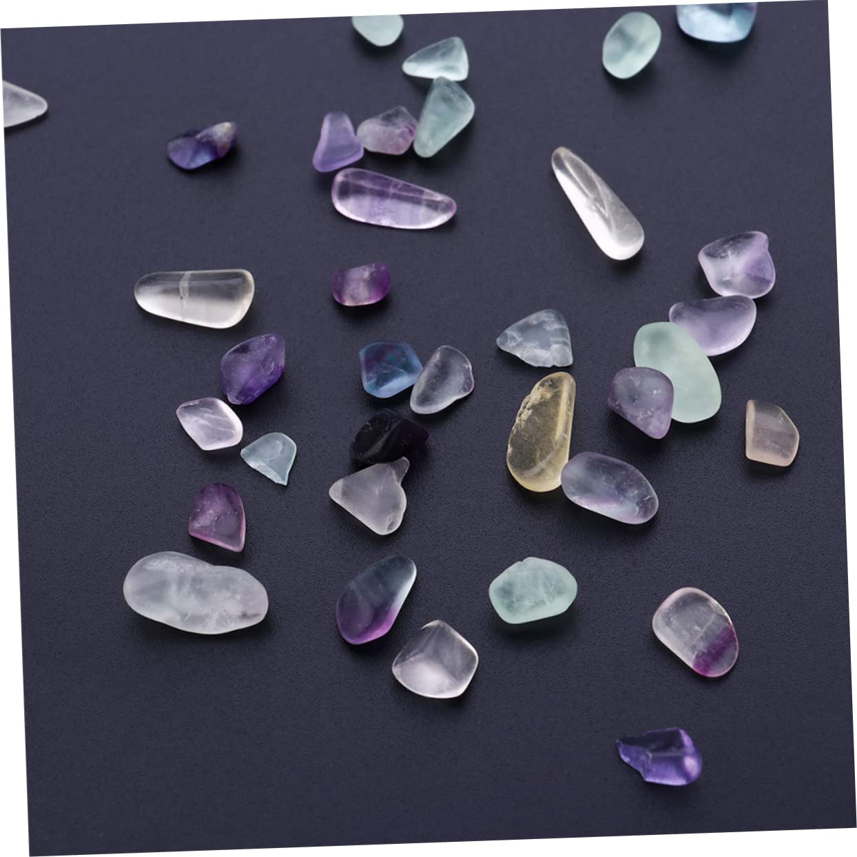 HOODANCOS 1 Pack Natural Crystals Aquarium Stones Decorative Pebbles for Fish Tank Garden Gravel Glass Gravels