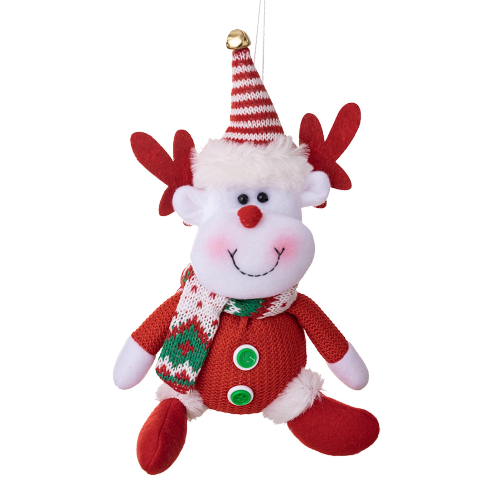 Xjdzineq Christmas Tree Ornaments Santa Pendant Reindeer Hanging Ornament for Outdoor Indoor Holiday Party Decorations Santa Pendant