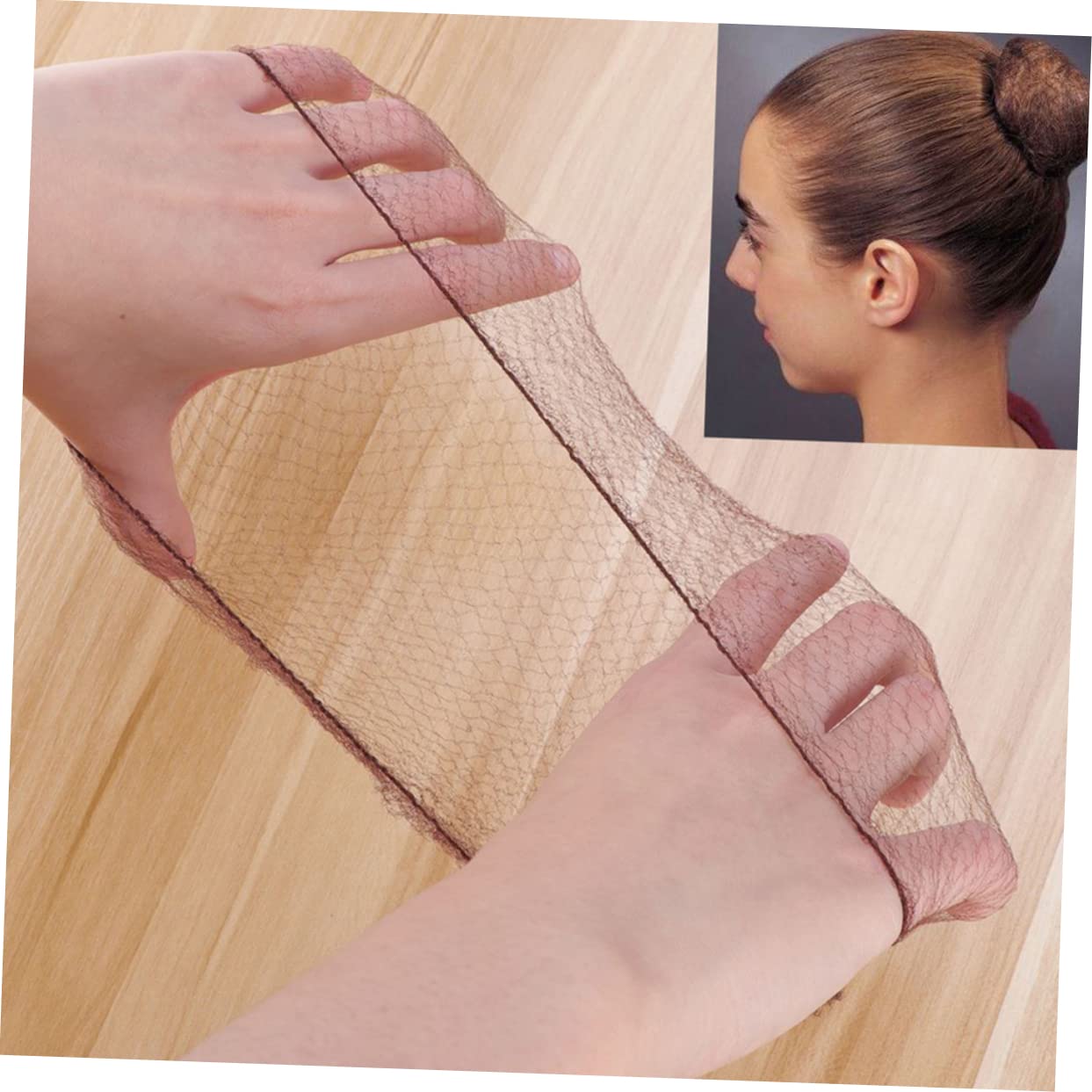 DOITOOL 150stücke Unsichtbare Elastische Mikronylon-haarnetze Für Ballett in Kaffee Inklusive U-förmigen Haarnadeln Haaraccessoires Für Frauen Und Mädchen