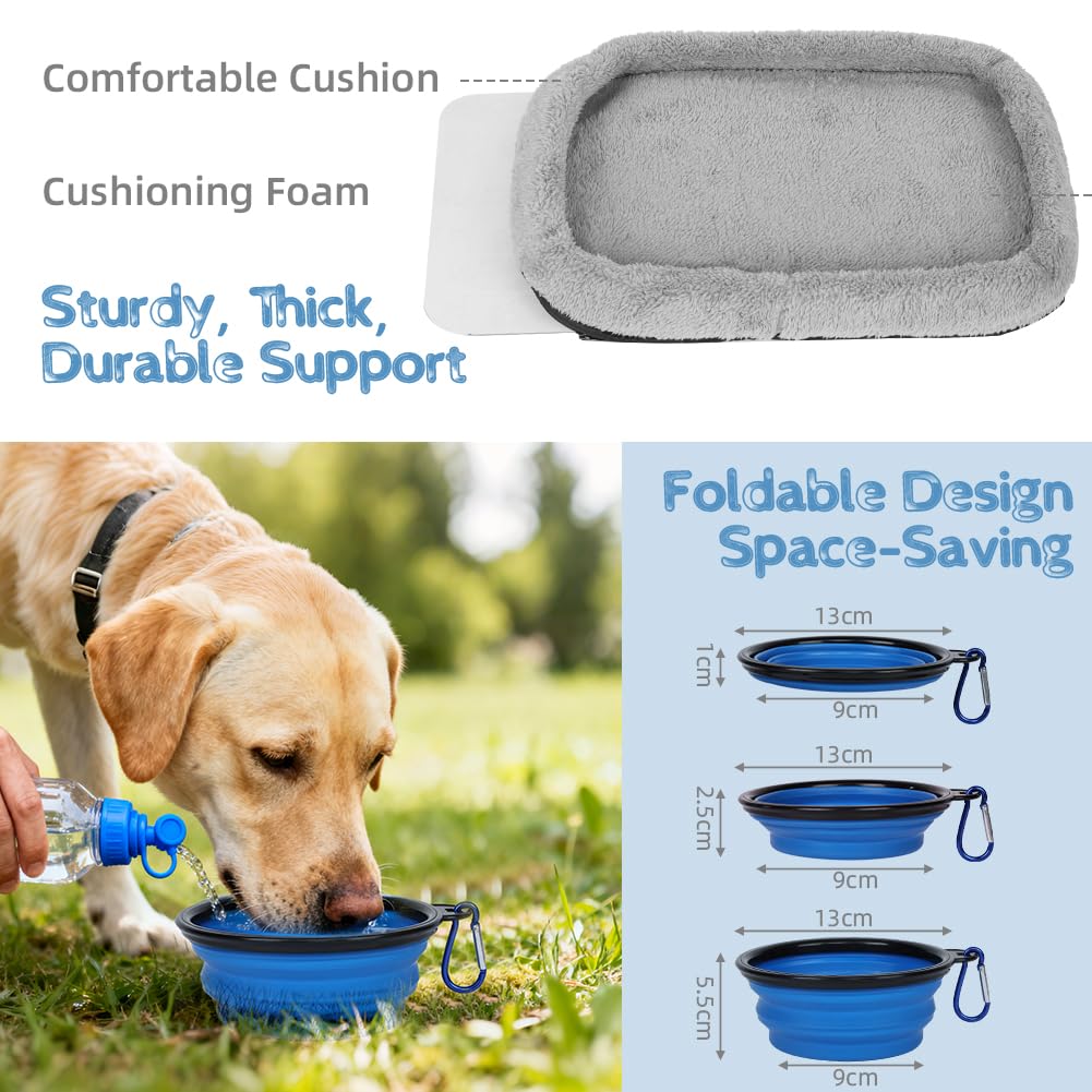 Katzentragetasche,Katzen Transportboxen Mit Verstellbarem Schultergurt,Atmungsaktive Hundetasche Transportbox mit Faltbare Schale und Weiches Kissen,für große Katzen und Welpen bis 7kg,Schwarz