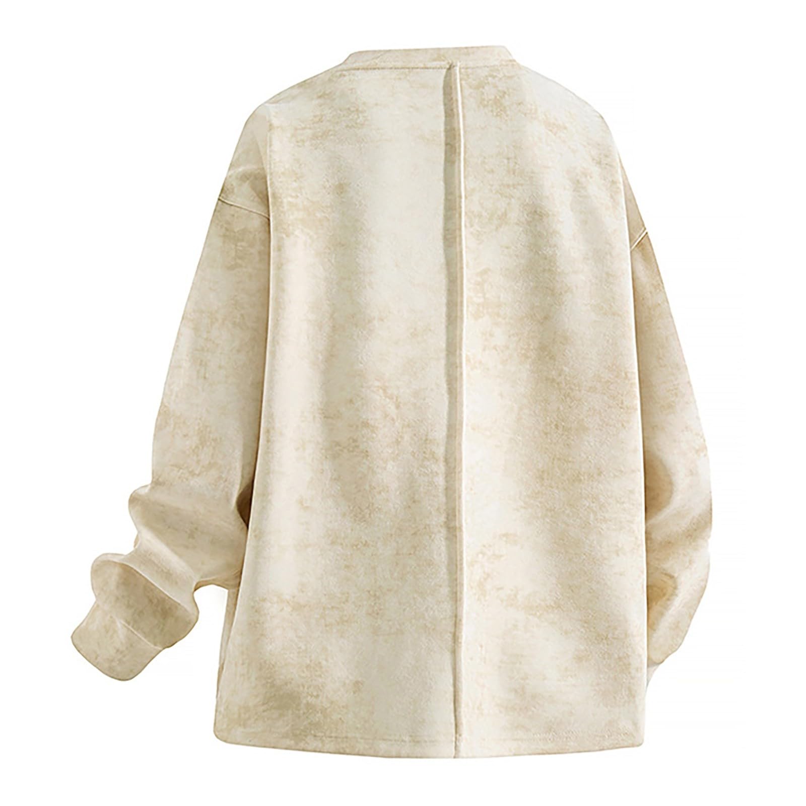 DENGJIAMY – Chandail vintage tie-dye pour homme, pull à col ras du cou