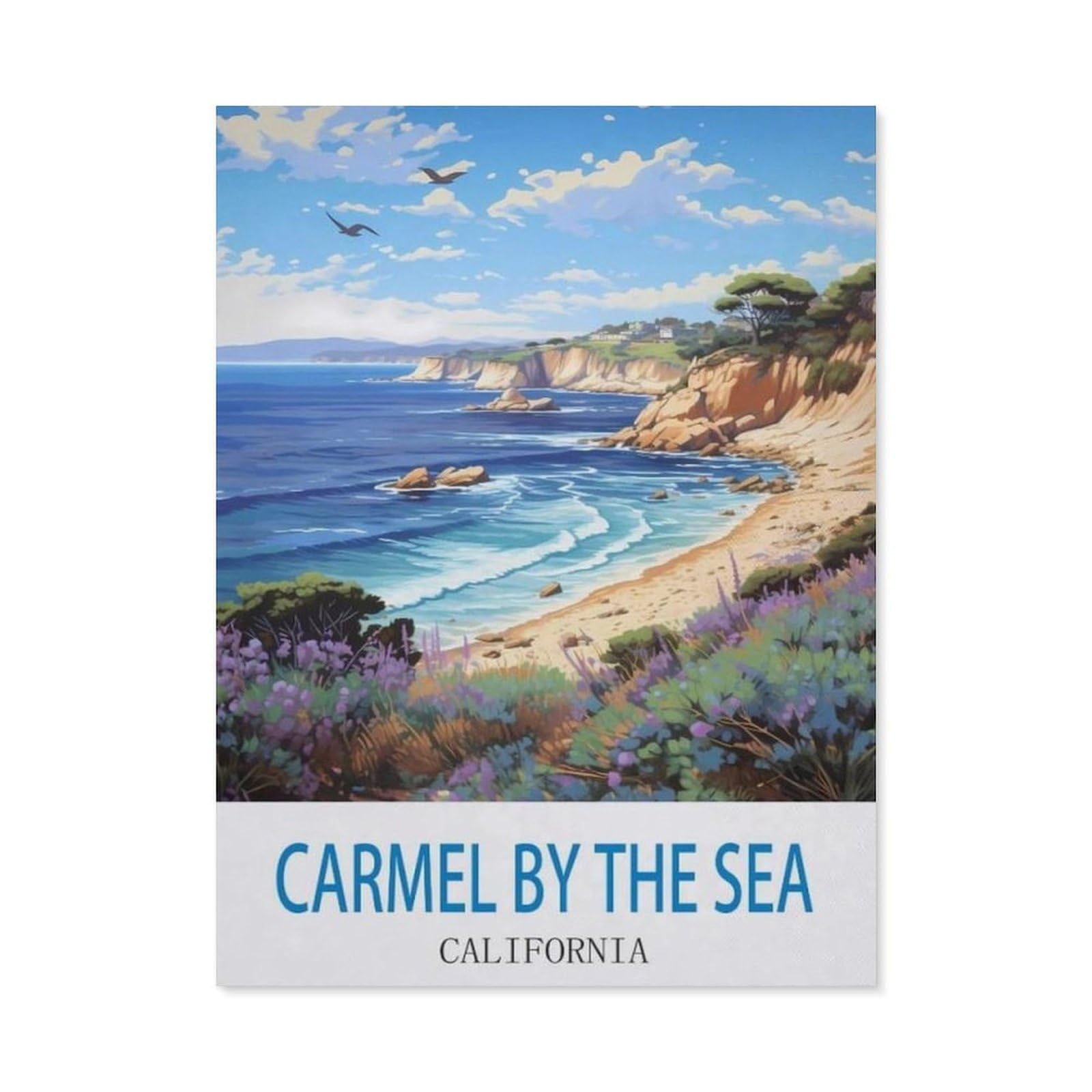 BEAYODKP Carmel by The Sea California，Diamond Painting Kits for Adults - 5D Diamond Painting Kit Full Drill, Diamond Art Kits for Home Wall Decor（40 x 50 cm/15.74 x 19.68 inches）-CO54