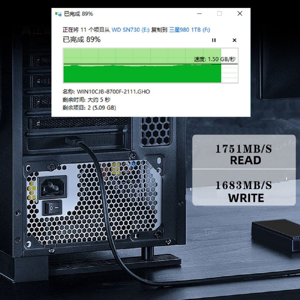 Xiwai Adaptateur USB 3.2 Gen2 Type-C USB-C vers PCI-E 4X Express pour carte mère de bureau 20 Gbit/s