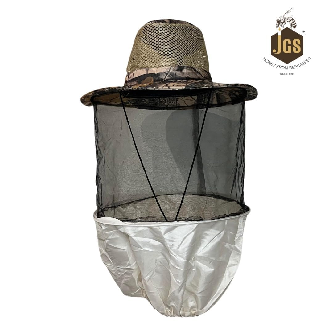 JGS Bee Cap Honeybee Cap | Bee Veil for Protection of Face from Honey Bee Sting | Sting Protection for Neck and Face (Hat Type) - Image 2 thumbnail