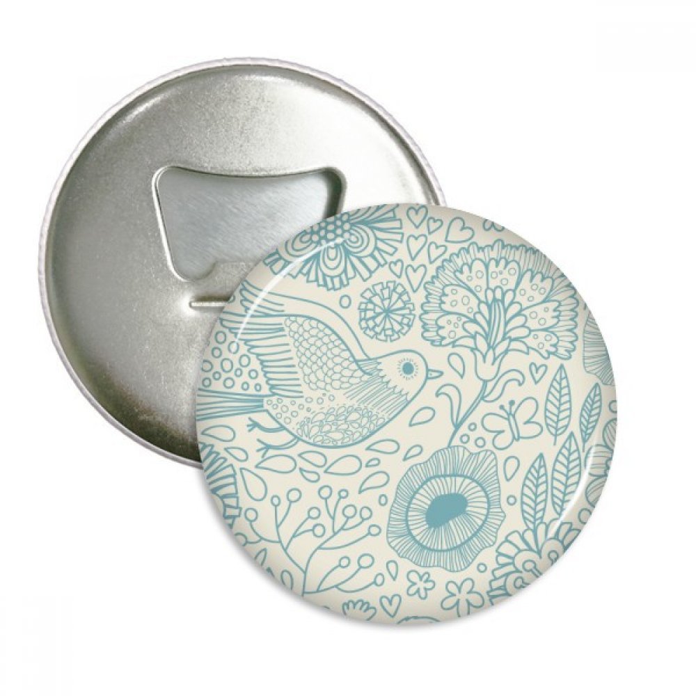 Bouton d'insigne oiseau fleur pour frigo et apéritifs en terrasse