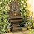 Royal Lions Head 51" High Large Italian Outdoor Decor Faux Stone Floor Fountain with Light Statue Waterfall Standing Tiered Water Feature for Outside Garden Patio Yard Backyard Porch - John Timberland