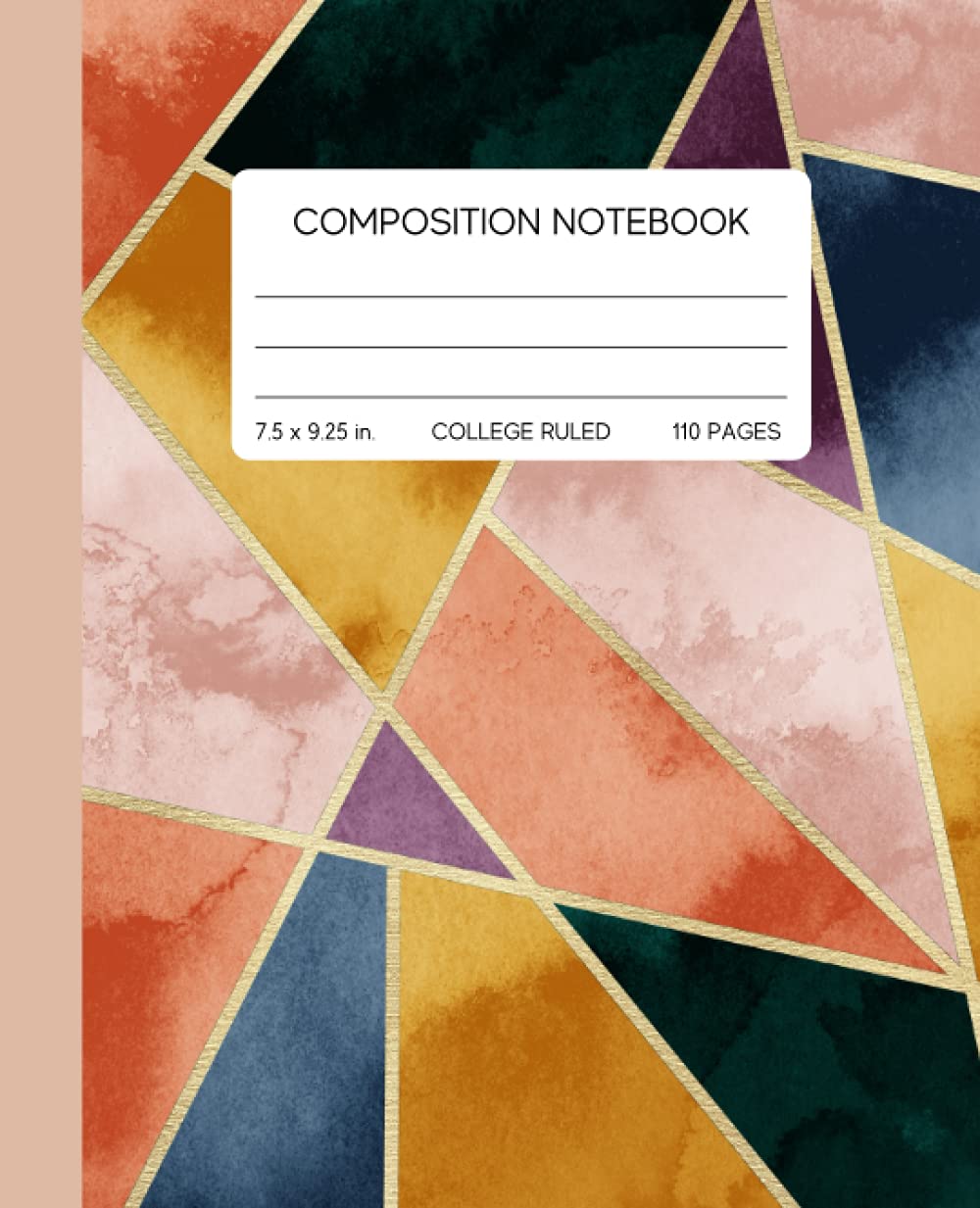 Composition Notebook Geometric: Composition Notebook, College Ruled 110 Pages, 7.5 x 9.25 inches