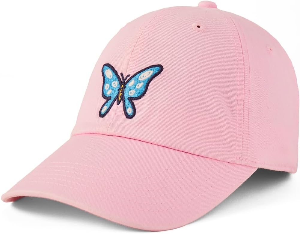 Life is Good Vintage Butterfly Chill Cap, Seashell Pink, One Size