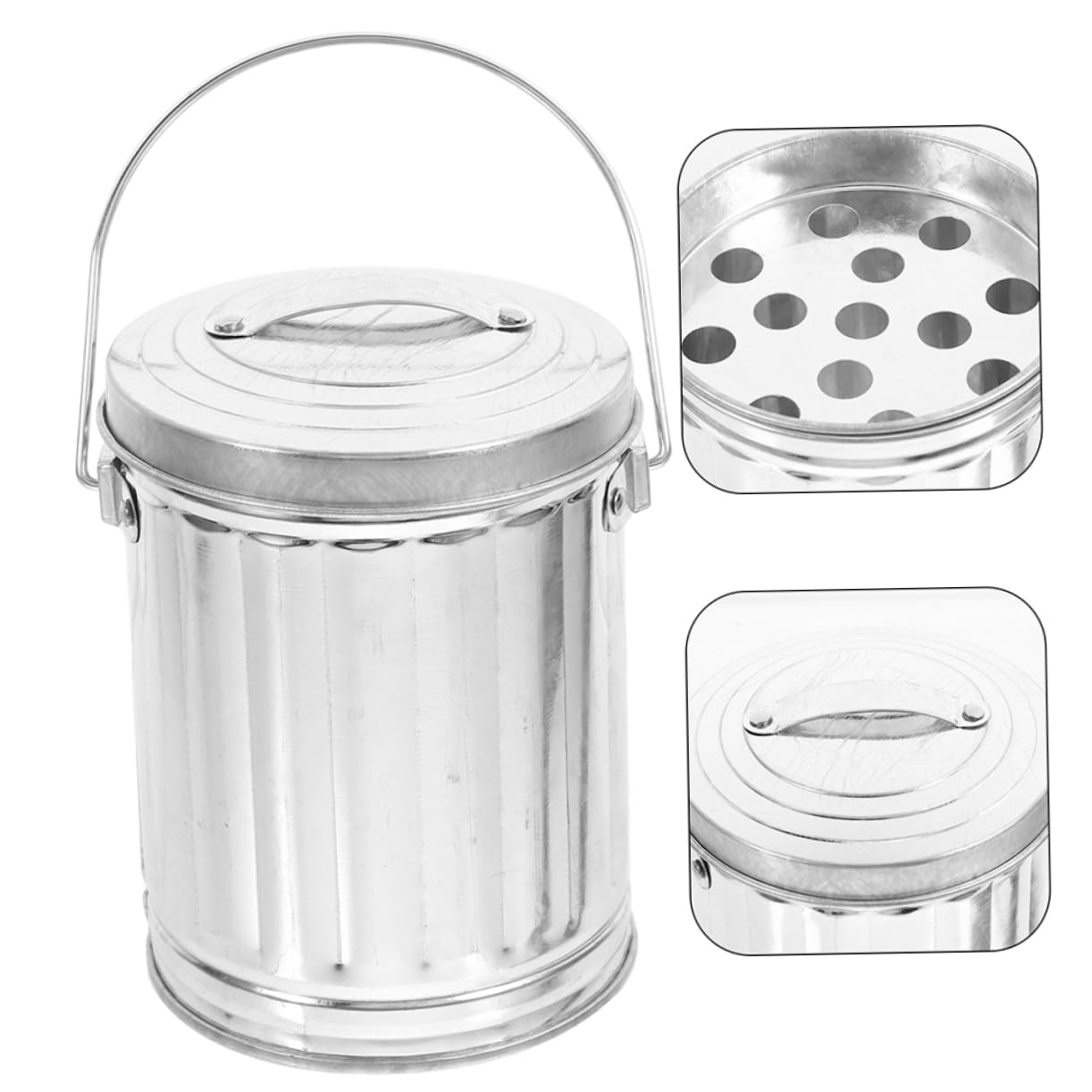 PRETYZOOM 10 Stk Mülleimer Badezimmer-müllorganisator Müll Kontainer Stifthalter Mini-abfallbehälter Aus Metall Tisch Abfalleimer Desktop-müllcontainer Altpapierbehälter Abfallkorb Weißblech
