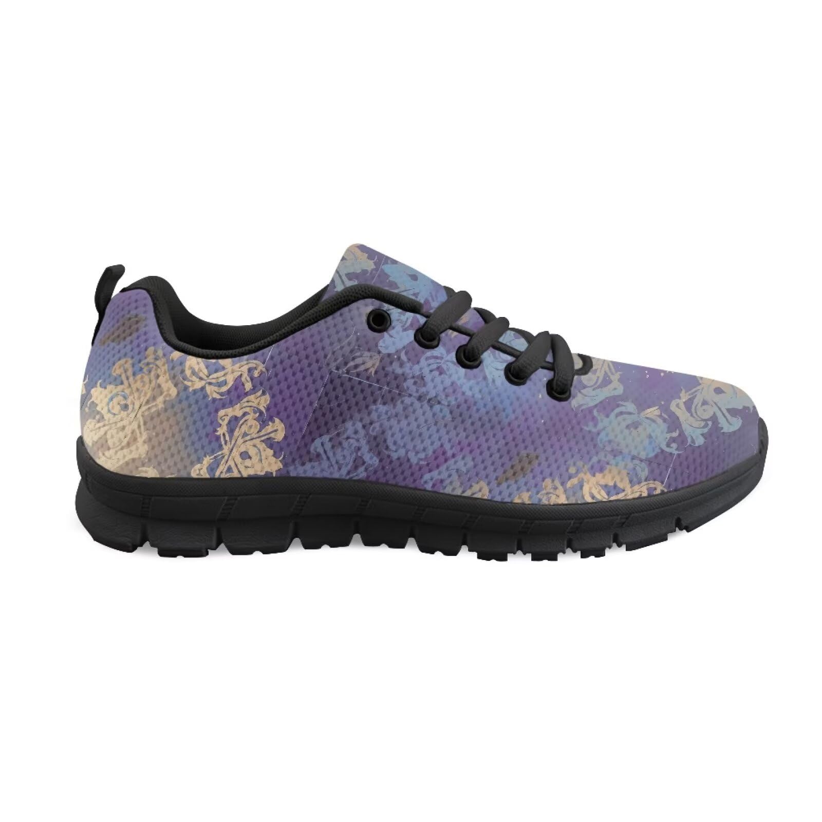 Scarpe da ginnastica geometriche da donna e ragazza, per camminate su strada, tribali, comode, con