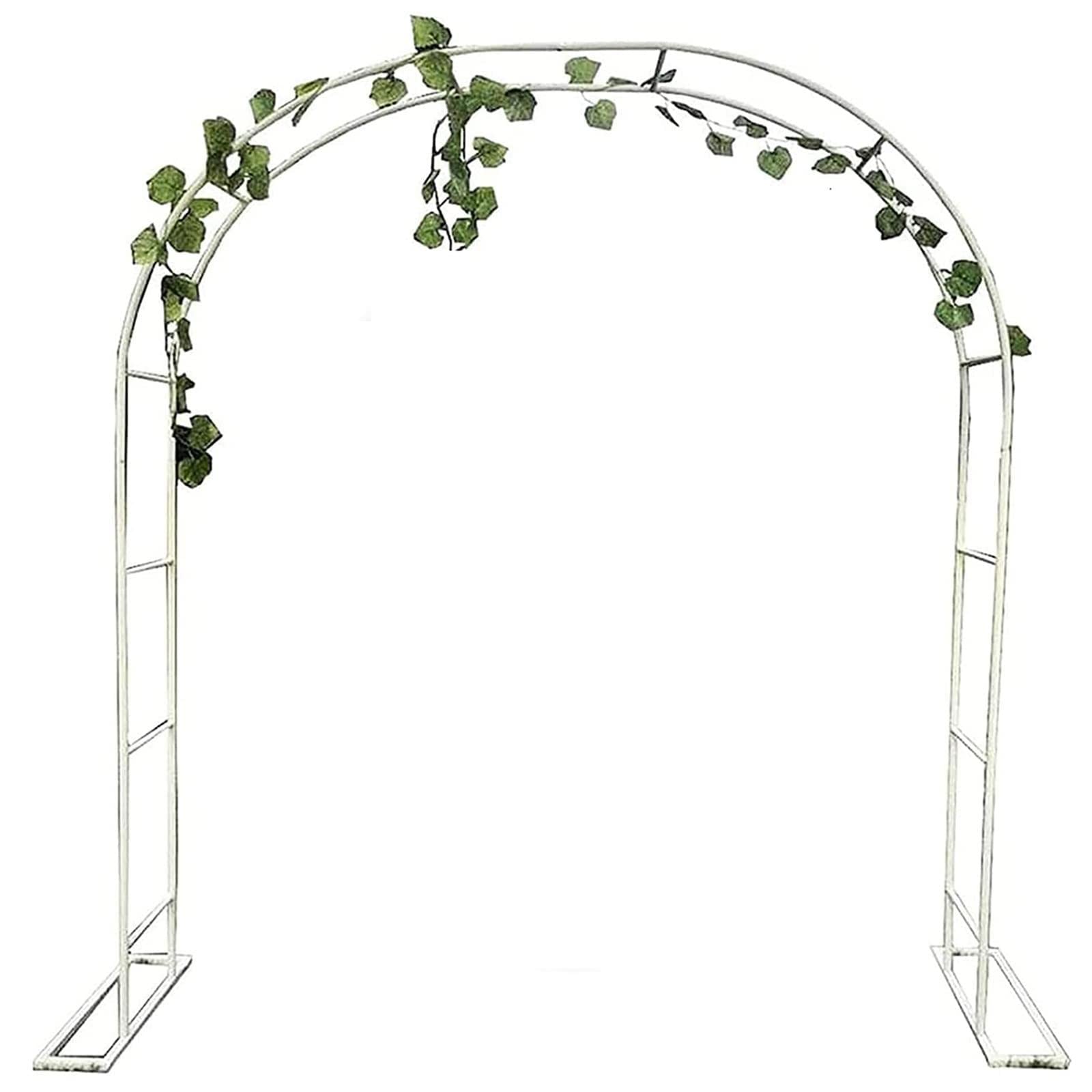 Arche de jardin pour mariage et décoration extérieure en acier blanc