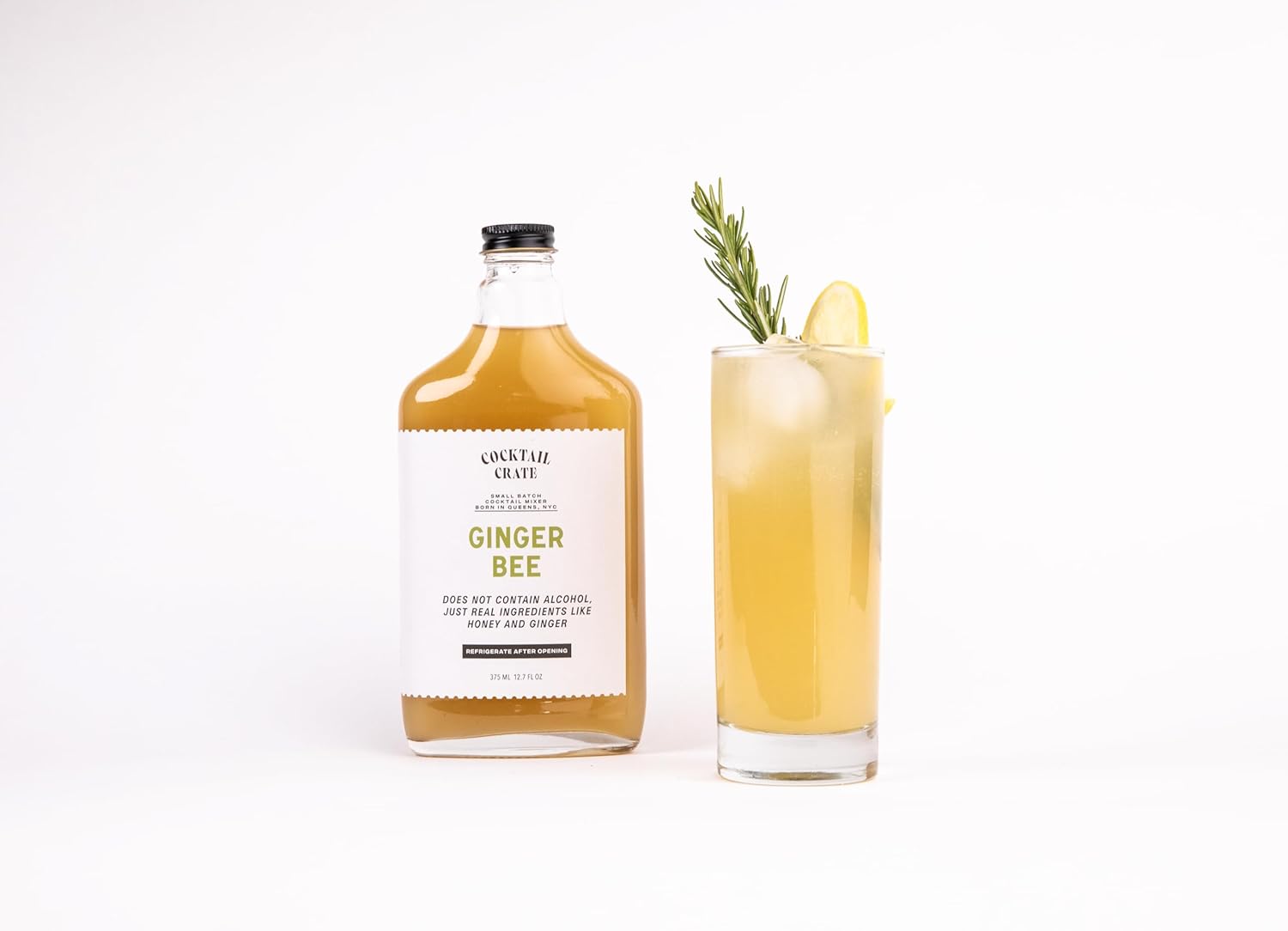 Cocktail Crate Ginger Bee | Makes 34 Cocktails | Award-Winning Mixers | Premium Syrup Handcrafted with Aromatic Bitters & Demerara Sugar | 12.7oz, 2 pack