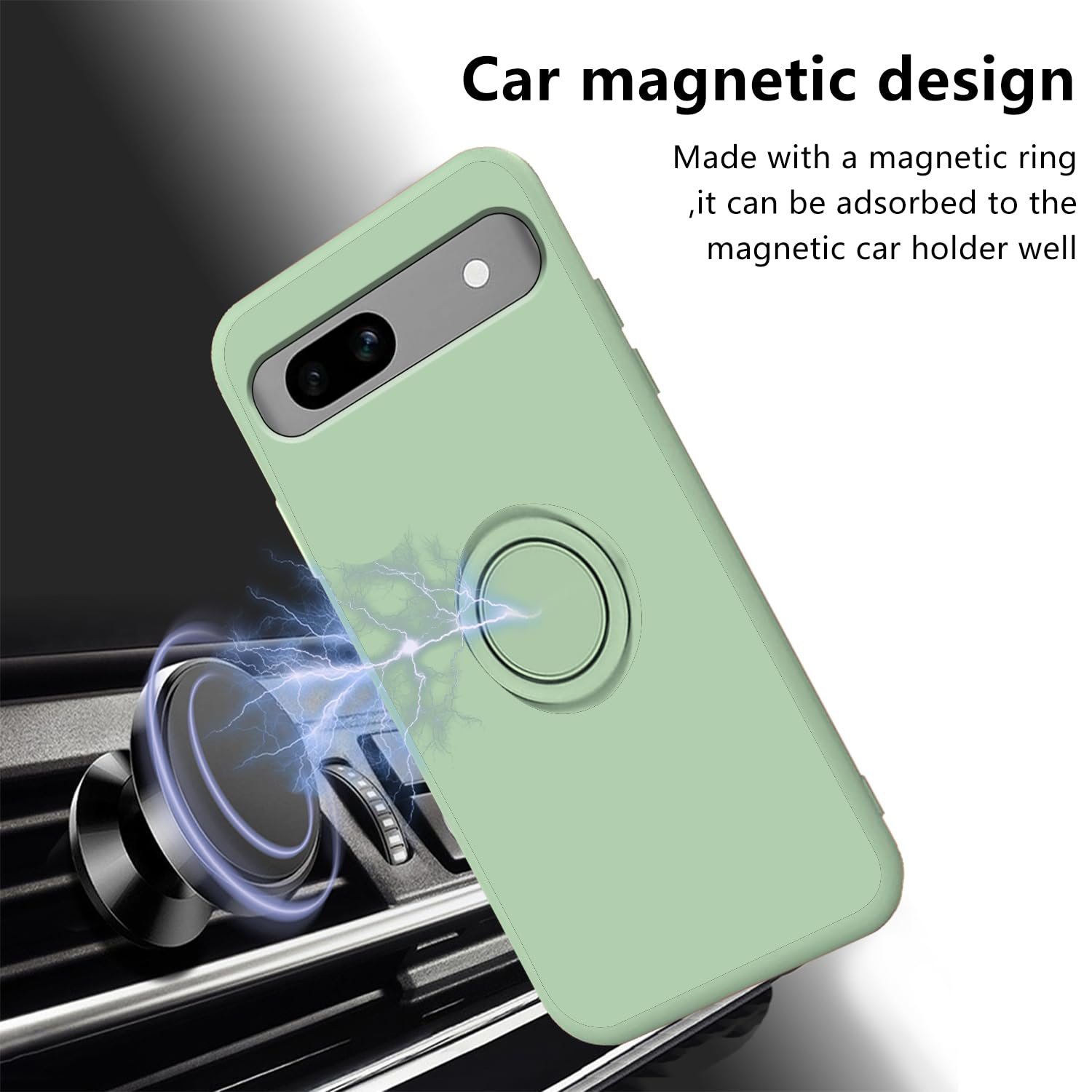 Compatible With Google Pixel 7a Case Shockproof with Ring Kickstand - Image 2