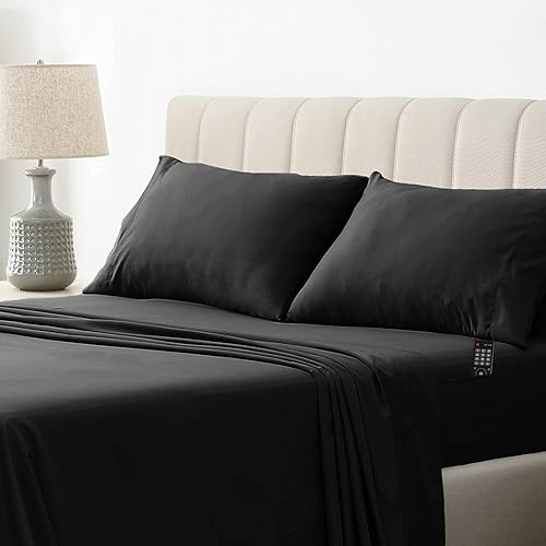 YnM Juego de sábanas de tamaño matrimonial, tela de microfibra de alta calidad de 3.53 ozm con dobladillo y bolsillo lateral, incluye 2 fundas de