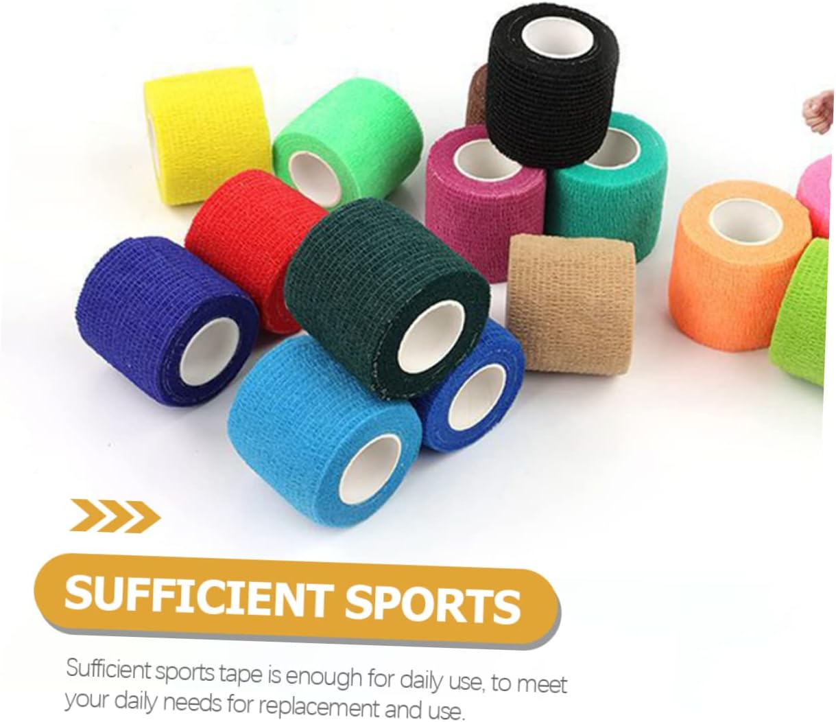 GLEAVI 24rolls Muscle Relaxing Tapes for Sports Self-Adhesive Ankle Elbow Support Breathable Water-Resistant Athletic Wrap for Fitness Activities