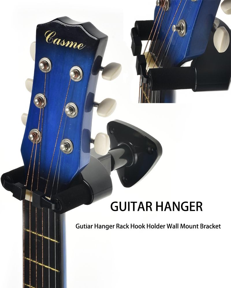 Guitar Hanger, Professional Guitar Hook Holder Wall Mount Display, Easy to Install, Fits All Size Electric Guitar, Ukulele Acoustic Bass Mandolin Banjo
