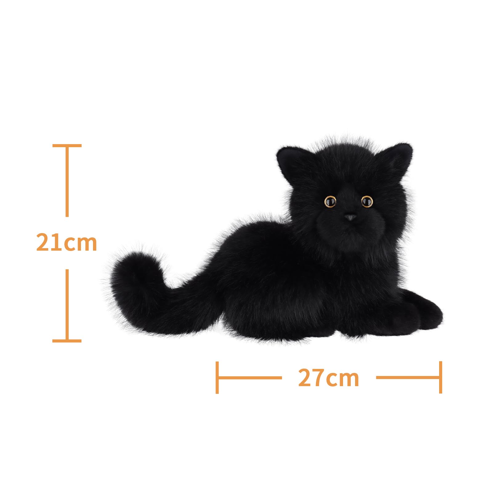 Apricot Lamb Heitao Bombay Cat Peluche chat en peluche pour filles, garçons et bébés – Peluche moelleuse pour jouer – Doudou confortable– Peluche Chat