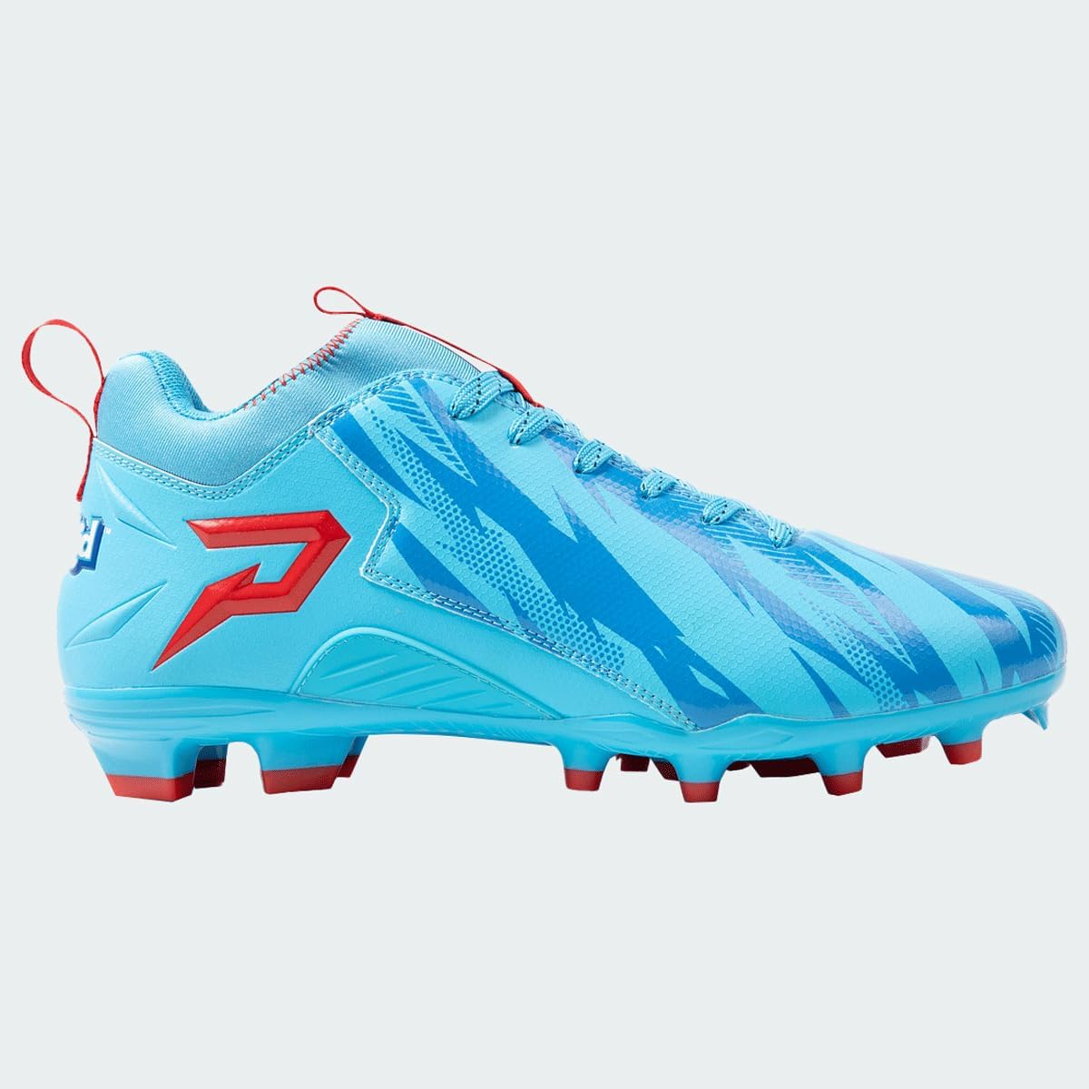 Phenom Elite Quantum Speed Football Cleats Kool-Aid Mixed Berry | Lightweight, High Traction, Speed Cleats | Columbia Blue Red | Youth & Adult