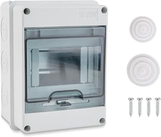 SYIZYEN IP65 5-Way Circuit Breaker Box with DIN Rail - Waterproof ABS Enclosure for Indoor/Outdoor Electrical Protection