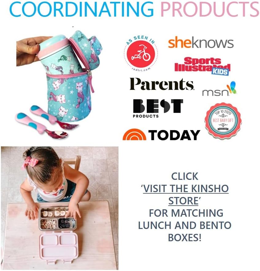 Miniatura 6 de Utensilios para niños pequeños  Juego de cubiertos para niños con estuche de viaje x 3  Tenedores de acero inoxidable cucharas para niños de 1, 2,