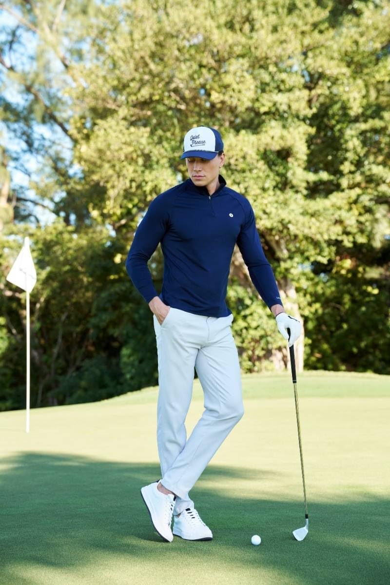 Men's Performance Golf Hat - UPF 50+ Sun Protection - Birdie Breeze Navy/White