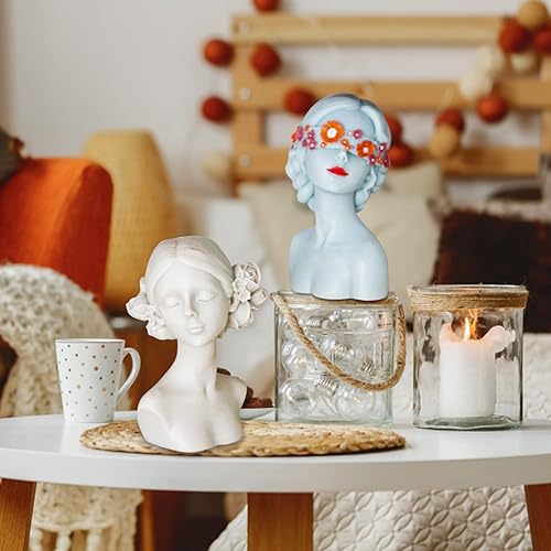 Miniatura 6 de TOPYS Ojos cerrados - Molde de silicona para velas de aroma con ojos cerrados, diseño de personaje europeo, para decoración del hogar, cumpleaños,