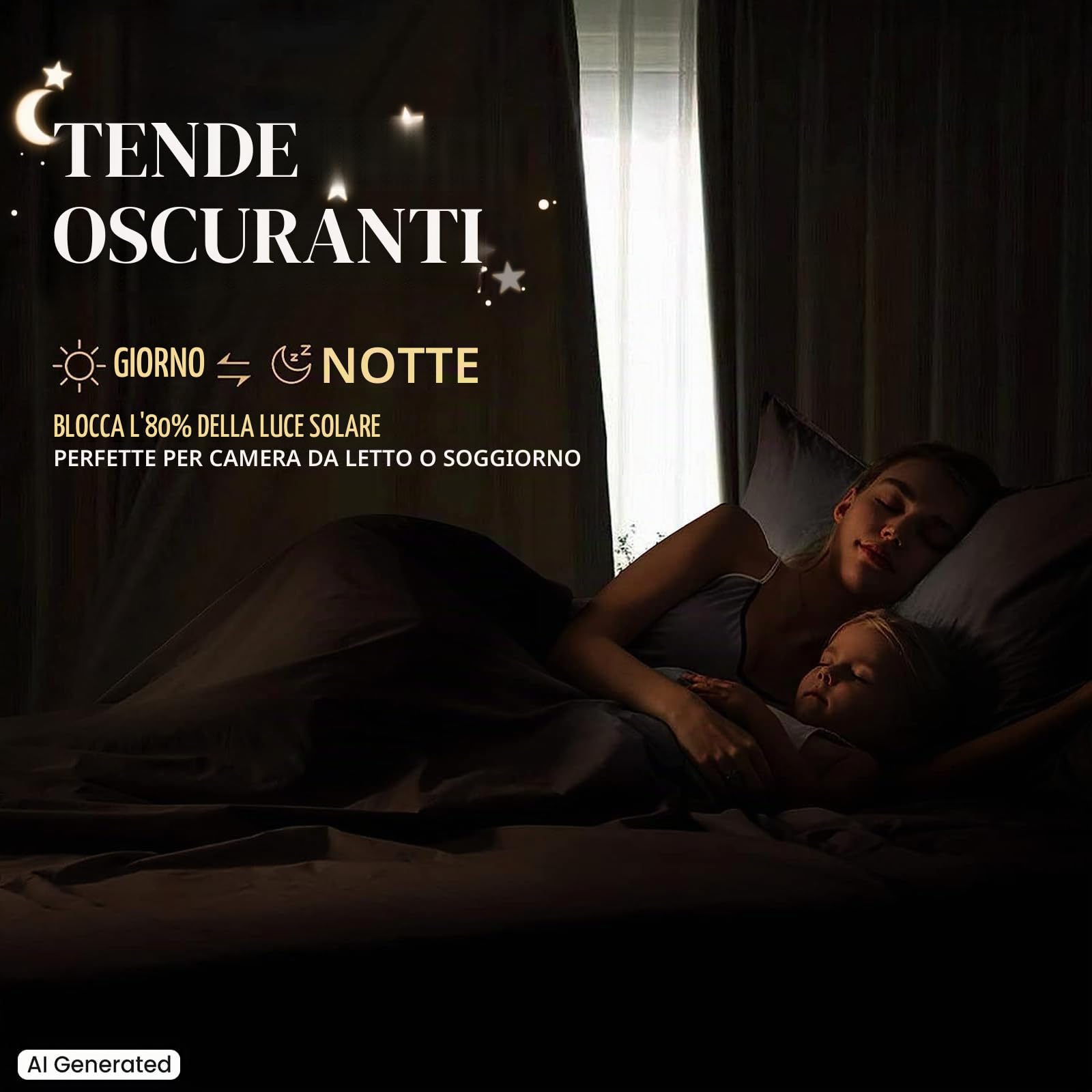 Ystyle Tende Oscuranti per Interni 2 Pezzi, 140x300 CM, Termiche Isolanti, Anti-Rumore, con Anelli, Tenda Moderna Per Camera da Letto e Soggiorno, Beige