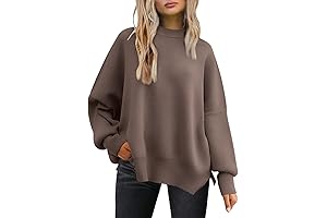 LILLUSORY- Women's Crewneck Batwing Sleeve Sweaters: Autumn Vibes in a Flowy Fit