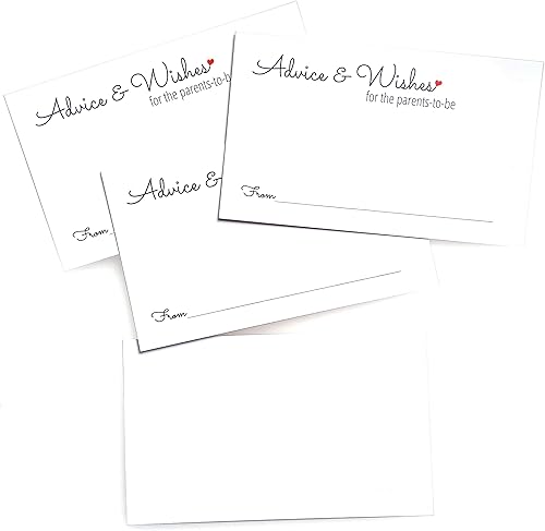 Miniatura 5 de RXBC2011 Consejo y deseos para los padres a ser tarjetas de Baby Shower Consejo Tarjeta de mamá y papá Tarjeta de deseos de bebé 3.5 x 2 pulgadas,