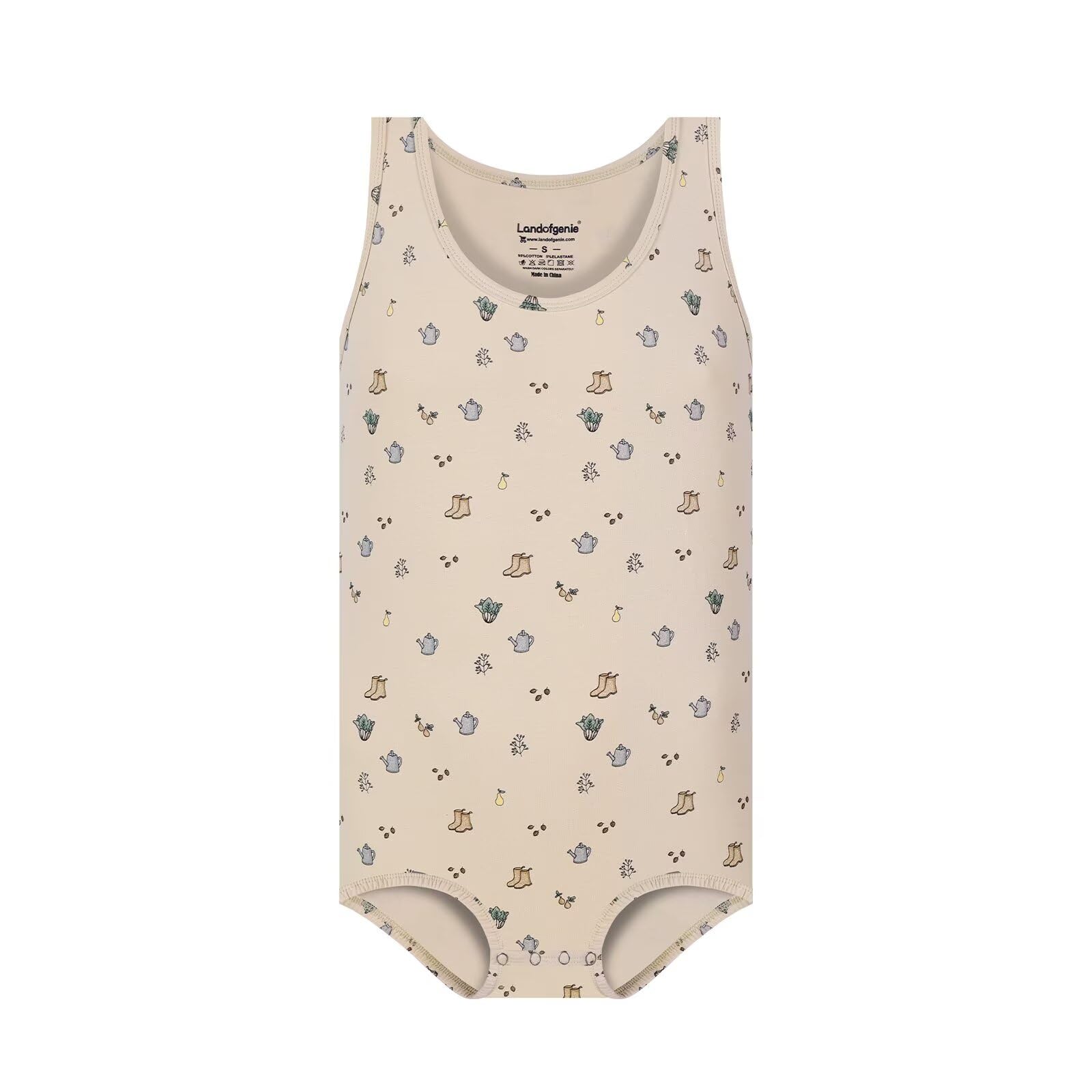 Landofgenie Body Homme sans Manches Débardeur Pyjama Combinaison pour Adultes