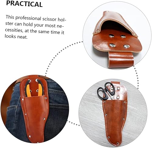 Miniatura 5 de FRCOLOR Juego de 2 tijeras de cuero, alicates y alicates de cuero, funda de alicates para peluquería, funda de tijera para peluquería, tijeras de