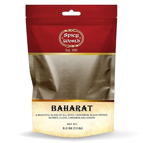 Spicy World Baharat Spice Blend Bolsa de 2.5 onzas Condimento de especias mixtas de Oriente Medio Sin aditivos, sin conservantes sin rellenos