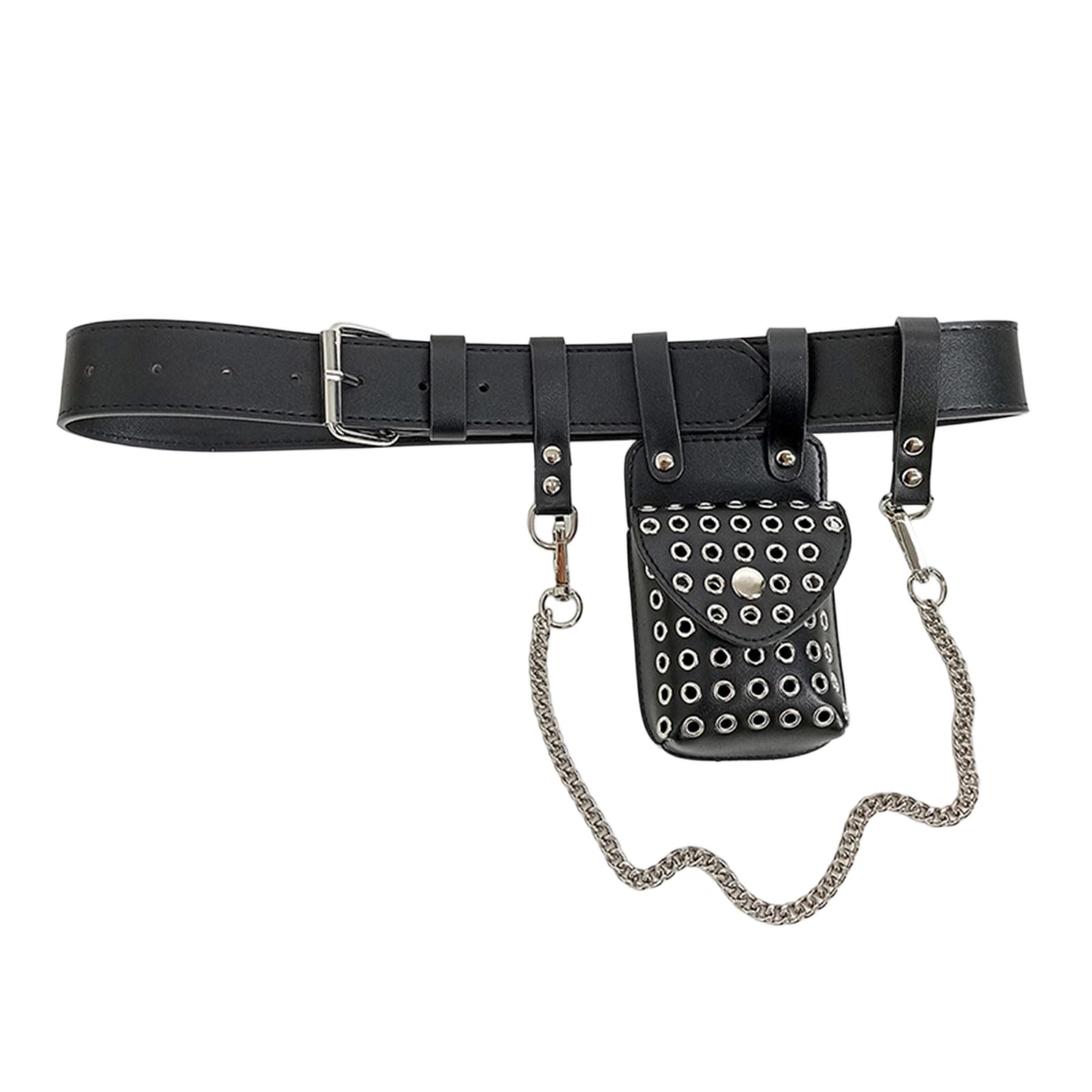 Ceinture hip hop unisexe avec sacoche intégrée pour téléphone et clés
