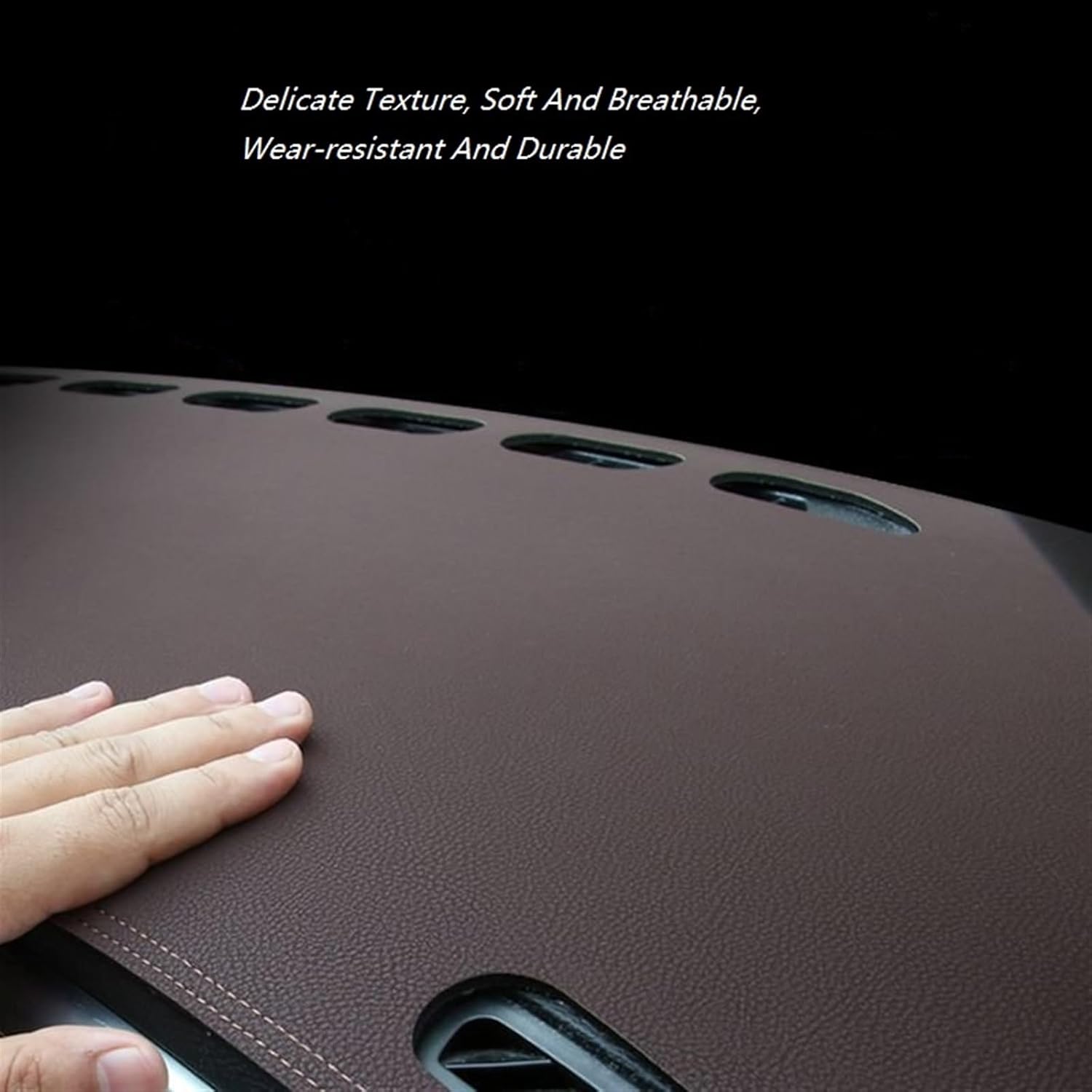 Car Non Slip Mat Leather Car Dashboard Avoid Light Pad Mat Carpet LHD RHD for XT5 2017-2021 (Red with WL)(Black Red,with WL)