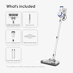 Tineco A10 Essentials Cordless Stick Vacuum Cleaner - Powerful Suction, Lightweight Quiet, Convertible Handheld with Attachments, Wall-Mounted Dock for Home/Office Hard Floors