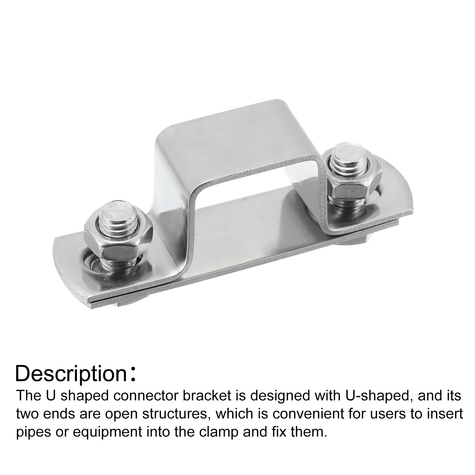 ZYAMY 6PCS U-Shaped Strut Connector Brackets - 18x22mm Stainless Steel Right Angle Clips